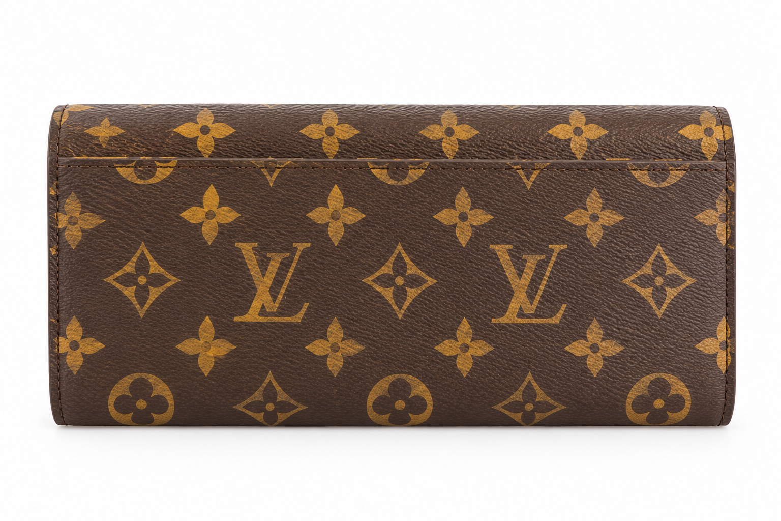 Louis Vuitton Emilie Wallet back view in monogram canvas