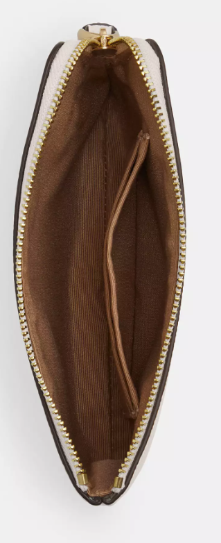 Coach Corner Zip Wristlet Gold/Chalk photo 2