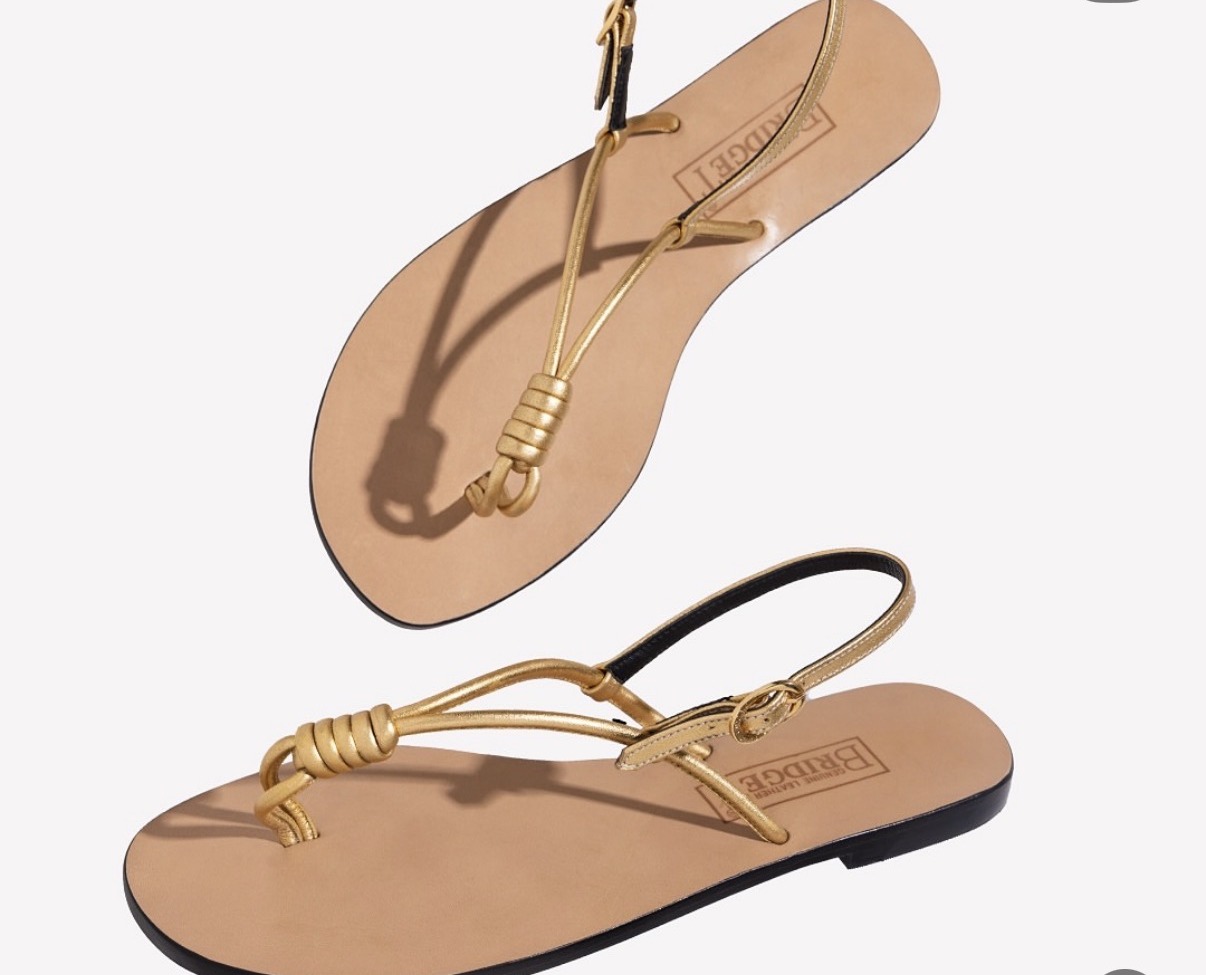 Bridgete Bitte leather sandal in gold