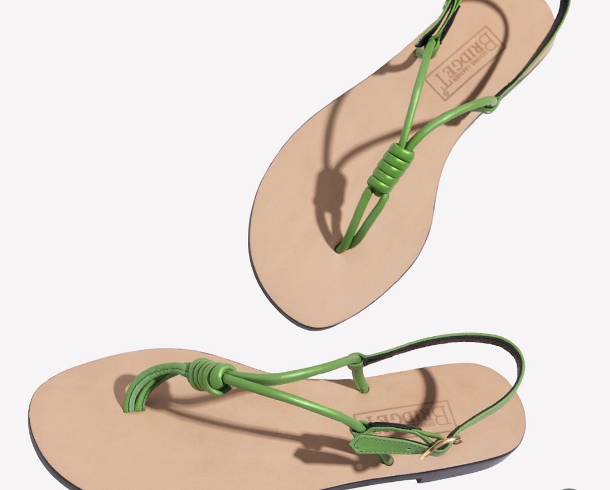 Bridgete Bitte leather sandal in green