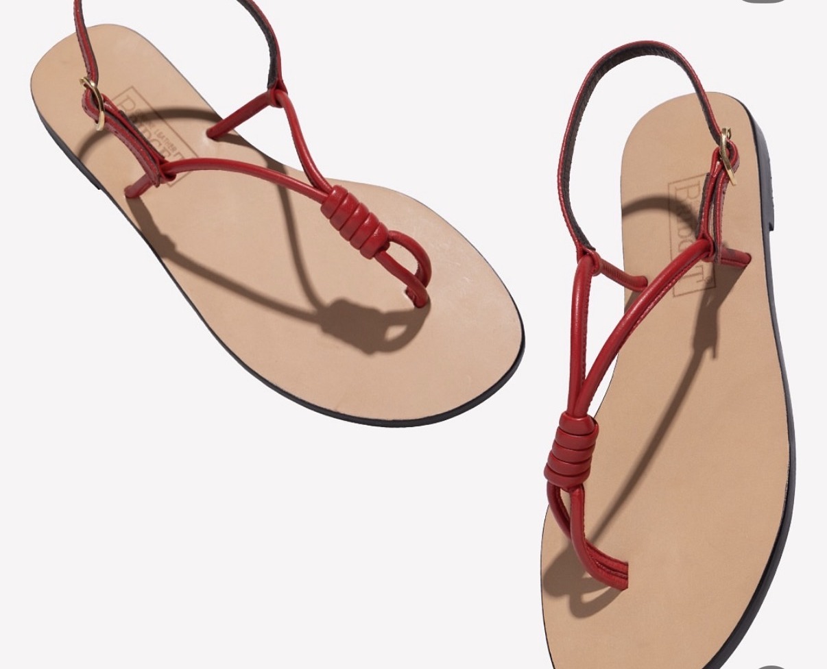 Bridgete Bitte leather sandal in red